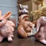 Oster-Dekoration Hasenfiguren