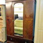 Dielenschrank Holz Antik mit Spiegel