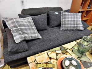 Moderne Wohnmöbel Couch Stoff grau