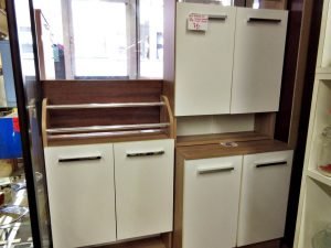 Badschränke 3teilig weiss braun