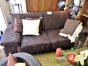 Sofa 2er Leder braun