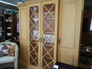 Vitrinenschrank Wohnzimmerschrank Pinie