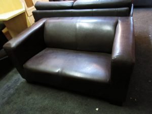 Couch Sofa 2er braun