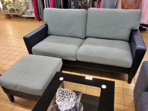 Couch Walter Knoll dunkelblau grünblau