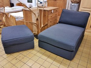Kivik Recamiere mit Hocker grau IKEA