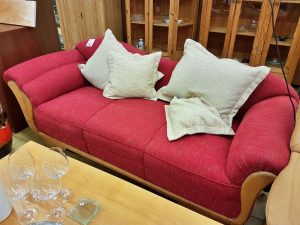 Wohnmöbel Sofa Stoff rot