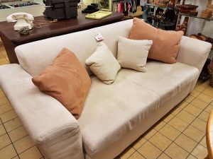 Wohnmöbel Schlafsofa Stoff beige