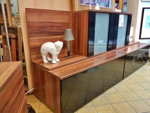 Wohnmöbel Wohnwand 6-teilig Wenge schwarz