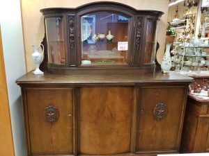 Wohnmöbel Aufsatzschrank Eiche dunkel antik