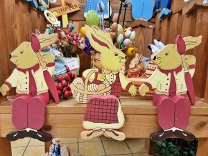 Osterdeko Osterhasen Holz Handarbeit