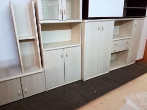 Wohnwand Holz Esche weiss