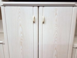 Wohnwand Holz Esche weiss Schrank