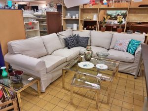 Ecksofa Eckcouch IKEA Ektorp beige Stoff