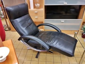 Relaxsessel Designersessel Strässle Schweiz schwarz Leder