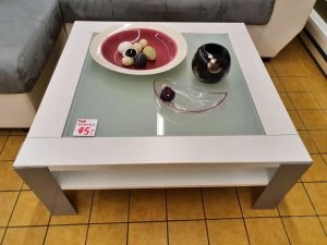Wohnzimmertisch modern weiss Glas