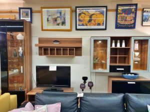 Wohnwand Wenge schwarz modern