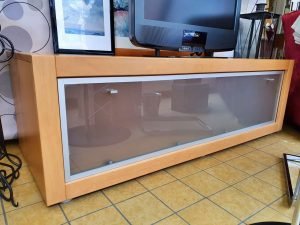 Lowboard TV-Board Holz Glas modern