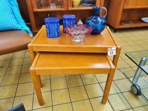Beistelltische Satztische Buche retro