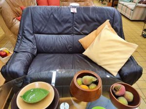 Sofa Couch 2er Leder schwarz