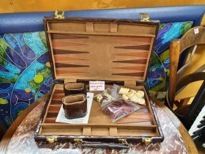 Backgammon Lederoptik Vintage
