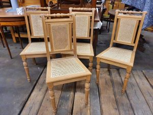 Stühle mit Korbgeflecht Holz natur