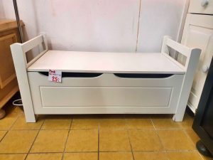 Truhenbank Holz weiß