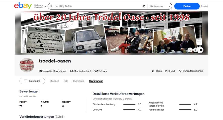 Trödel Oase ebay Shop